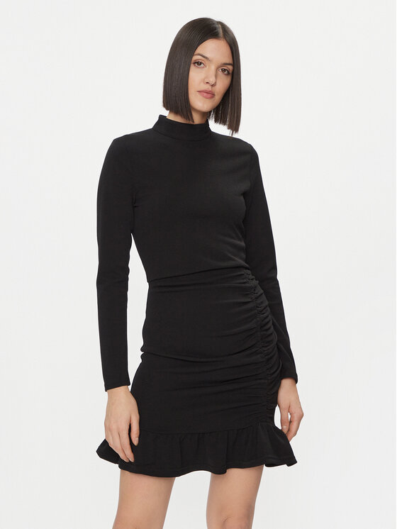 Morgan Morgan Kleid für den Alltag 232-RJUST.F Schwarz Regular Fit