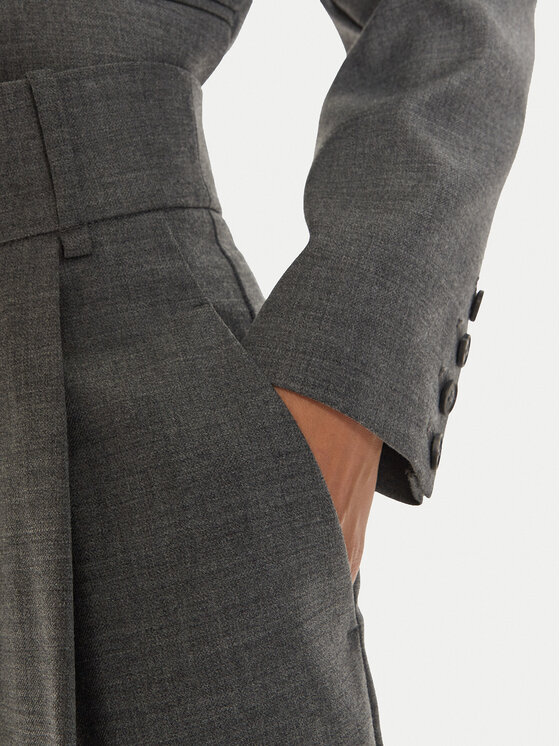 IVY OAK IVY OAK Pantaloni di tessuto Prescilla IO115189 Grigio Wide Leg