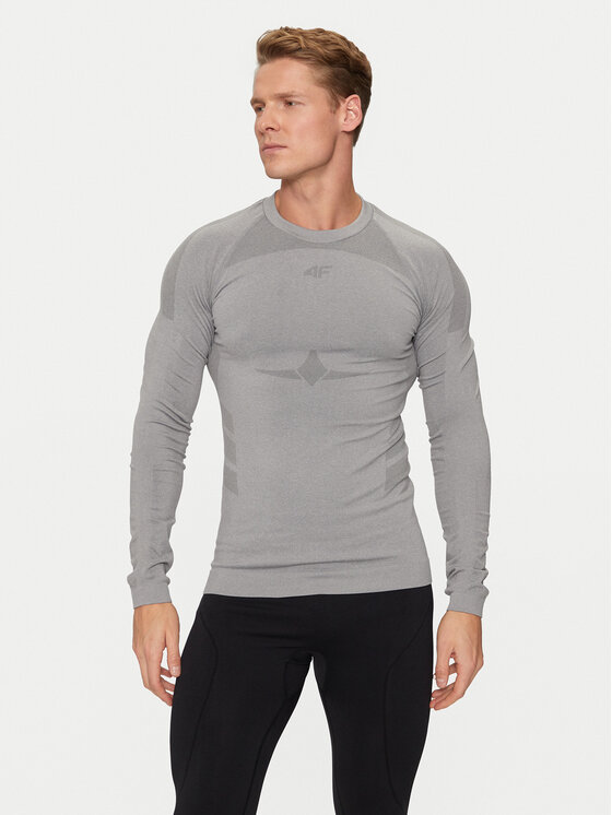 4F Termo bielizeň vrchné diely 4FWAW24USEAM174 Sivá Slim Fit
