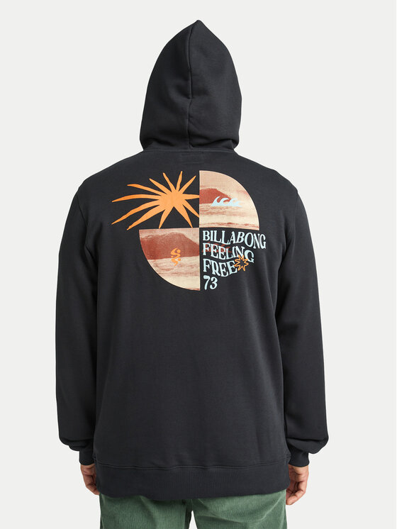 Billabong Billabong Džemperis ar kapuci Foundation Po EBYSF00175 Melns Regular Fit