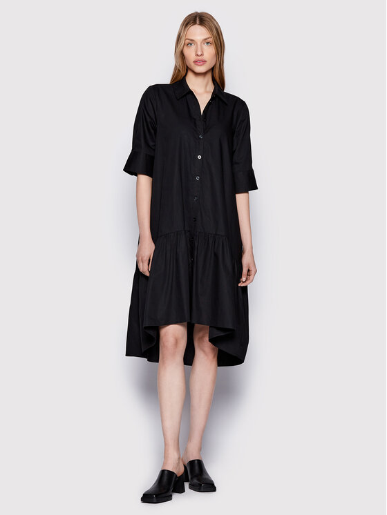 Gestuz Gestuz Haljina košulja Avaligz 10906320 Crna Loose Fit