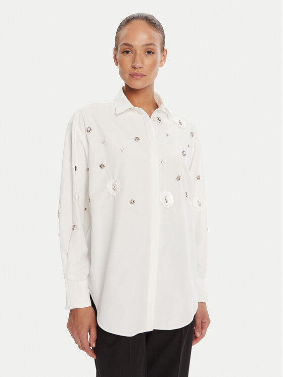 Bruuns Bazaar Bruuns Bazaar Camicia Chrisoula Beia BBW4201 Bianco Loose Fit