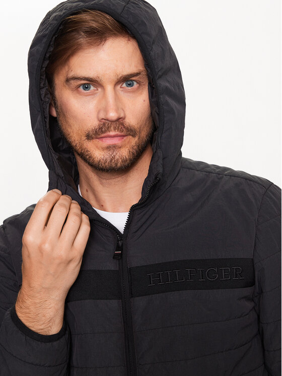 Tommy Hilfiger Tommy Hilfiger Kevad-sügis jope MW0MW31639 Must Regular Fit