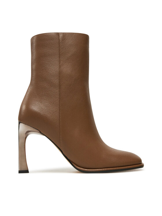 MICHAEL Michael Kors MICHAEL Michael Kors Škornji Kelsea Leather Boot 40F4KLHE5L Rjava