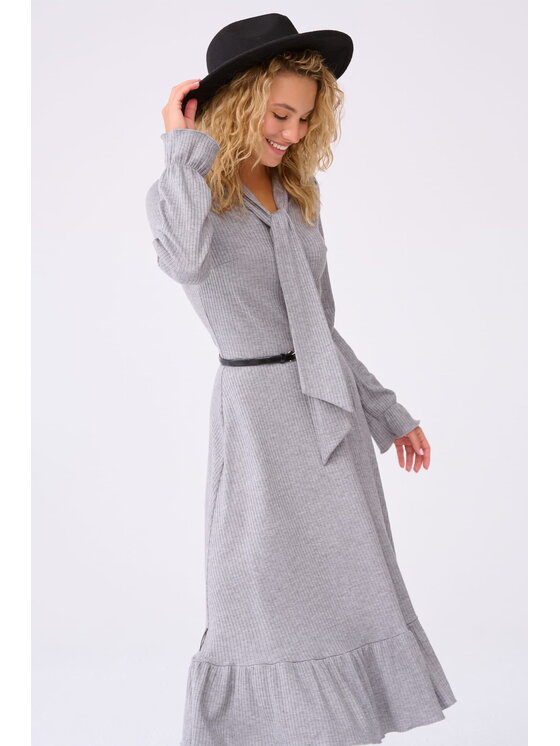 blue shadow blue shadow Sukienka codzienna Carrie BS Szary Standard Fit