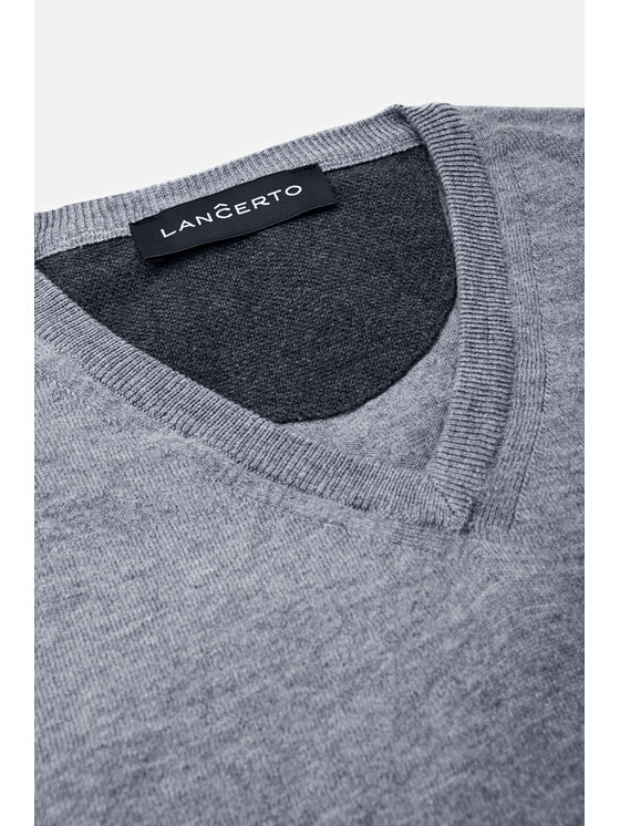 Lancerto Lancerto Sweter Robin Szary Regular Fit