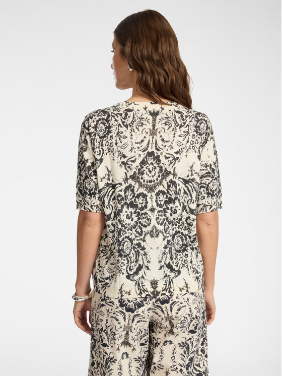 Elena Mirò Elena Mirò T-Shirt M608Z000757N0S1 Czarny Regular Fit