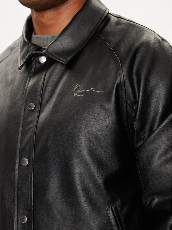 Karl Kani Karl Kani Giacca in similpelle Kani Star 60750004 Nero Regular Fit