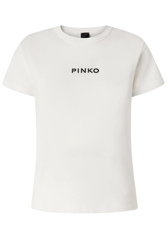 PINKO PINKO T-shirt Intenso t-shirt jersey ricamo logo a filo Bianco Slim Fit