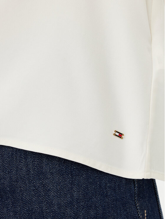 Tommy Hilfiger Tommy Hilfiger Majica WW0WW44049 Écru Regular Fit