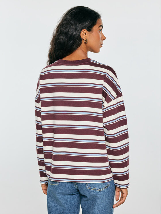 BIG STAR BIG STAR Longsleeve OLSANA Bordowy Comfort Fit