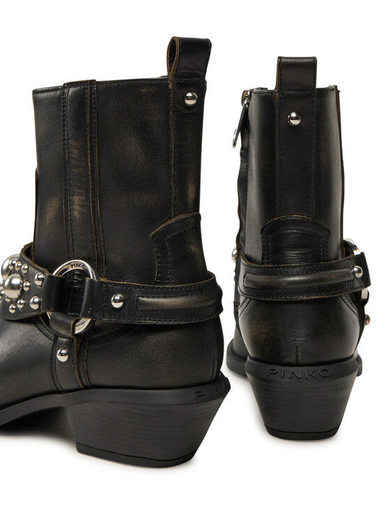 PINKO PINKO Kaubojske čizme Tex 07 SD0195P056 Crna