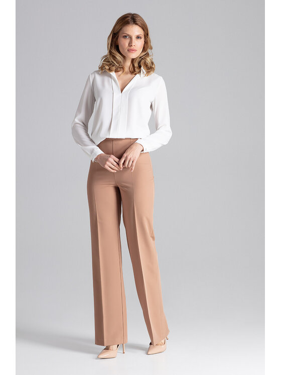 FIGL FIGLFIGL Pantaloni di tessuto M657 Marrone Regular Fit