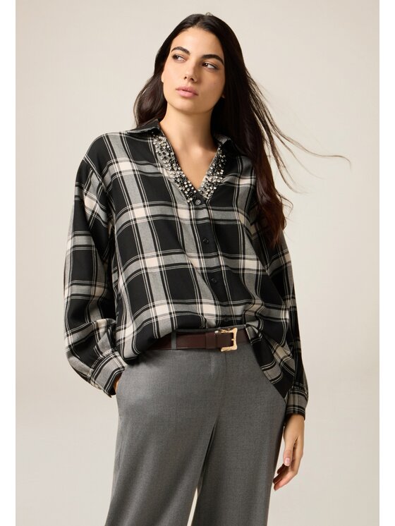 Oltre Oltre Camicia 5056J000883N0Z3 Nero Baggy Fit