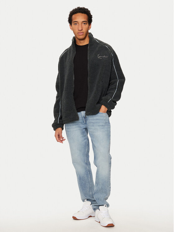 Karl Kani Karl Kani Felpa di pile Meal Signature Teddy 60780008 Nero Regular Fit
