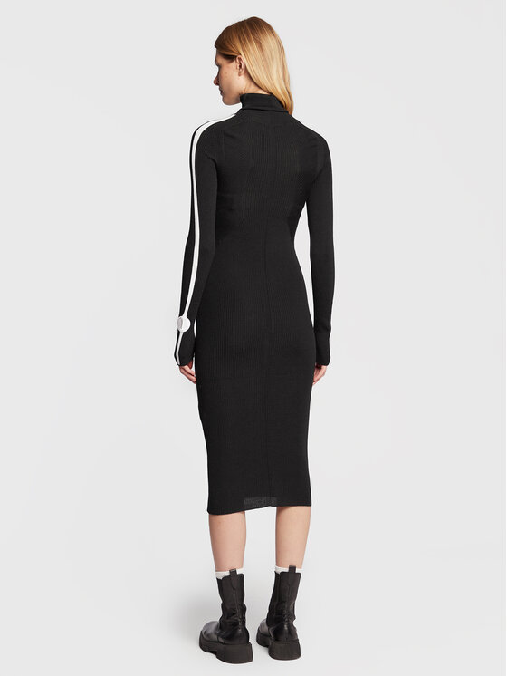 Iceberg Iceberg Trikotāžas kleita 22II2P0AH027010 Melns Slim Fit