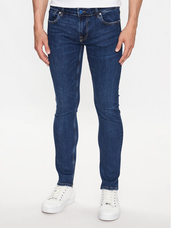 Guess Jeans Hlače Miami M3YAN1 D52F1 Mornarsko Modra Skinny Fit