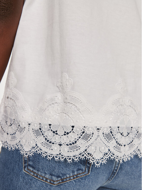 TWINSET TWINSET Tričko 242TP2510 Biela Loose Fit