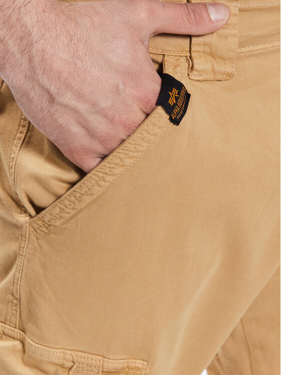Alpha Industries Alpha Industries Bavlnené nohavice Task Force 106203 Béžová Tapered Fit
