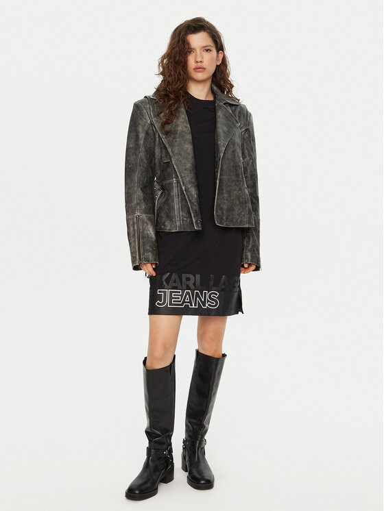 Karl Lagerfeld Jeans Karl Lagerfeld Jeans Повсякденна сукня A1W13015 Чорний Relaxed Fit