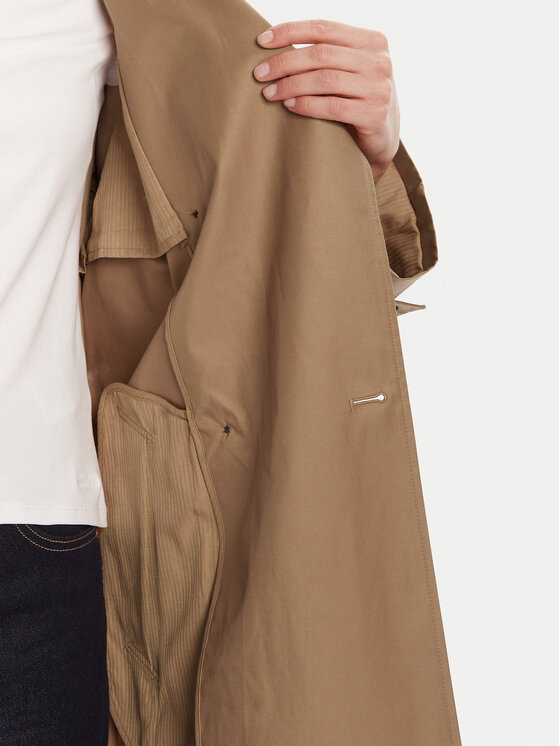 Calvin Klein Calvin Klein Trenčkot LV044C501G Rjava Regular Fit