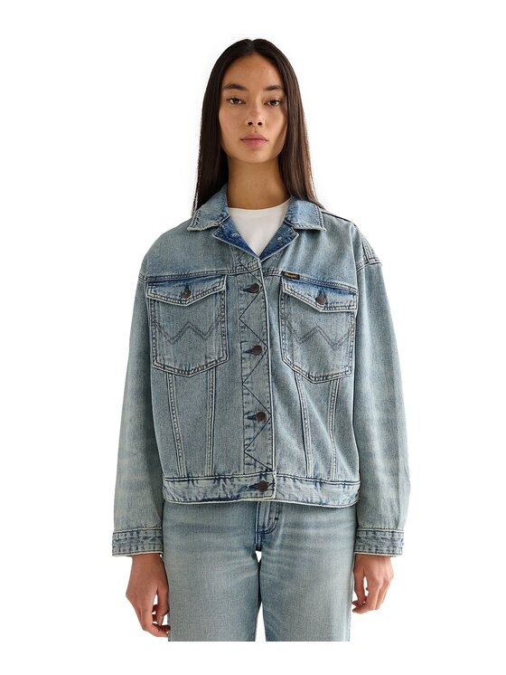 Wrangler Wrangler Kurtka jeansowa 112378131 Niebieski Regular Fit