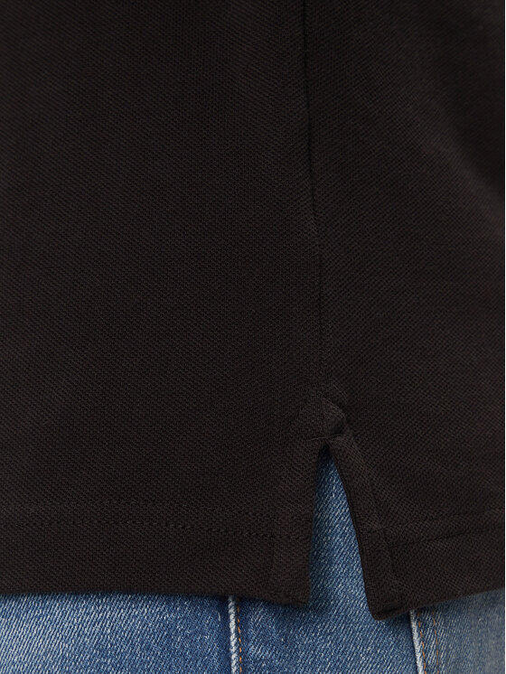Tommy Jeans Tommy Jeans Тениска с яка и копчета Flag DM0DM12963 Черен Regular Fit