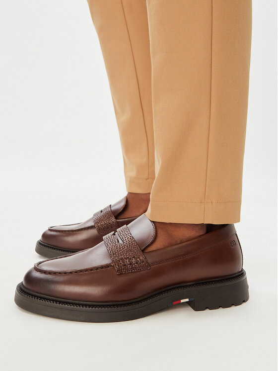Tommy Hilfiger Loaferice Corporate Casual FM0FM05968 Smeđa