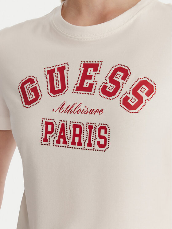 Guess Guess Tričko V6RI15 J1314 Biela Regular Fit