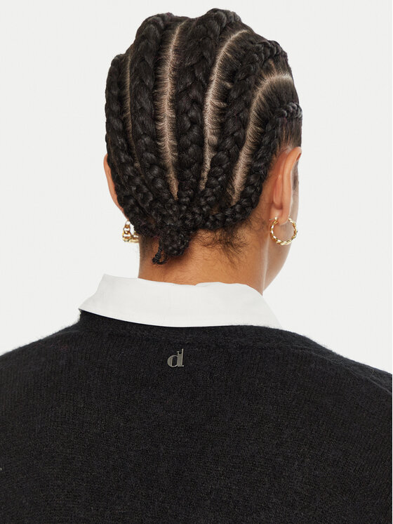 Dixie Dixie Pletena jopica M277K006A Črna Regular Fit
