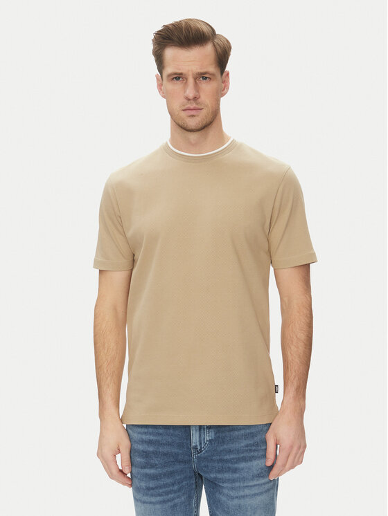BOSS T-shirt H-Thompson 59 50524998 Beige Regular Fit