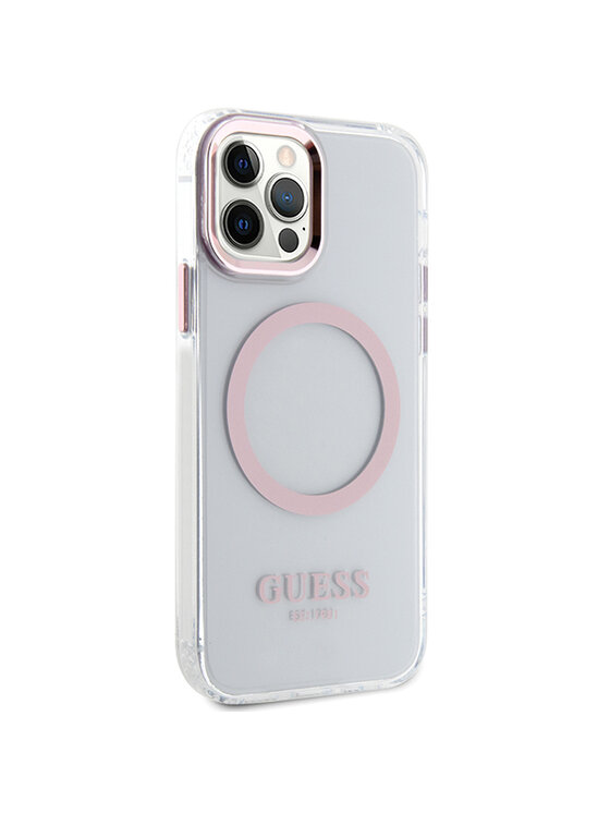 Guess Guess Etui na telefon iPhone 12/12 Pro Różowy