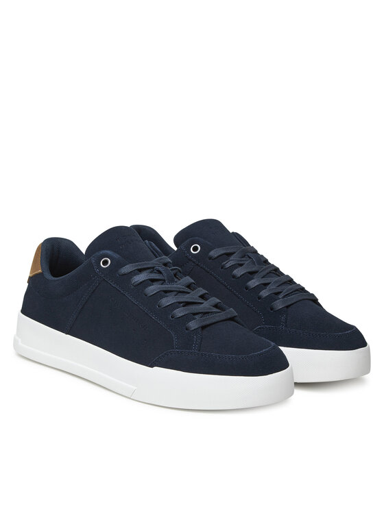 Tommy Hilfiger Tommy Hilfiger Sneakersy Th Court Summer Suede FM0FM05517 Granatowy