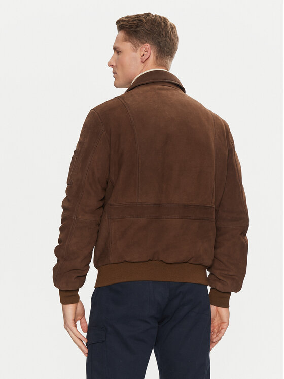 Aeronautica Militare Aeronautica Militare Bunda z imitace kůže 242PN948PL248 Hnědá Regular Fit