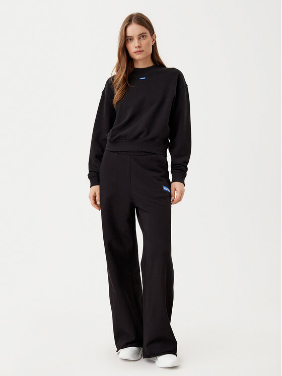 HUGO HUGO Світшот Delessa 50534344 Чорний Regular Fit