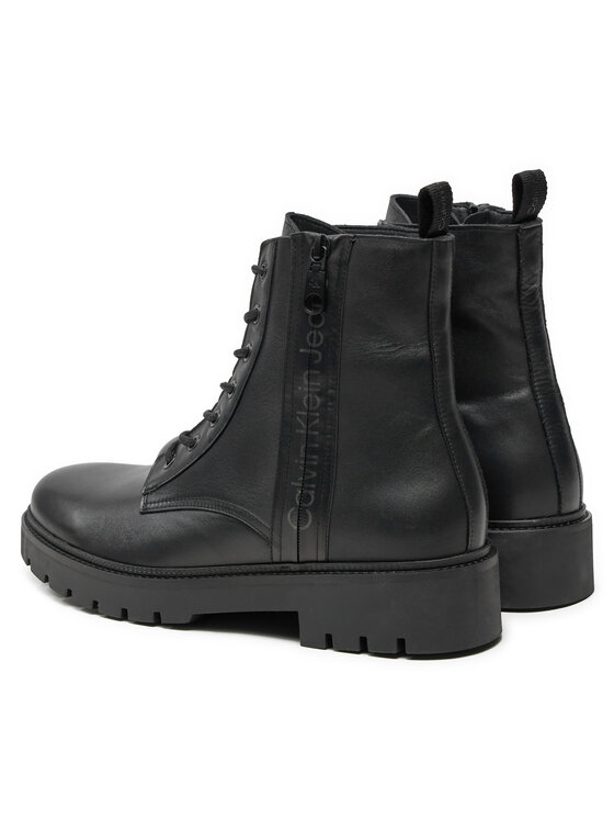 Calvin Klein Jeans Calvin Klein Jeans Μπότες Combat Mid Laceup Boot W Zip YM0YM00262 Μαύρο