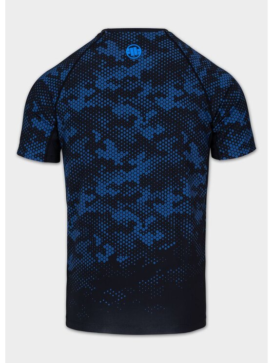 PITBULL PITBULL Koszulka techniczna HEX CAMO HILLTOP Niebieski Regular Fit