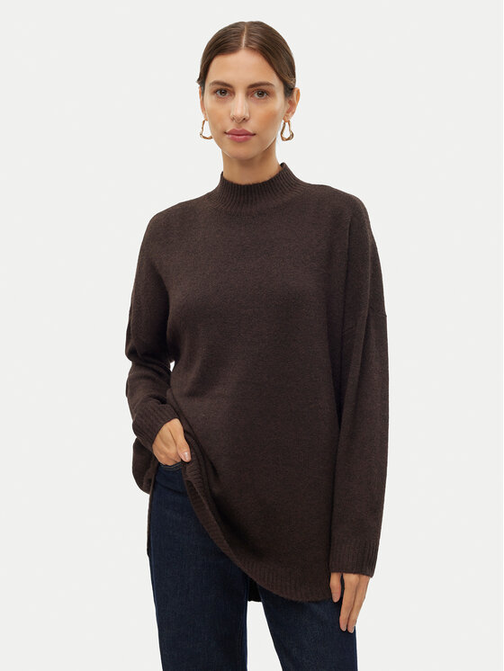 Vero Moda Vero Moda Džemper Plaza 10290784 Smeđa Loose Fit