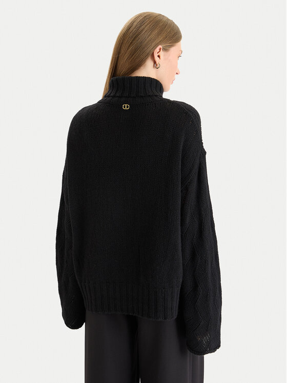 TWINSET TWINSET Поло 252TT3424 Черен Relaxed Fit
