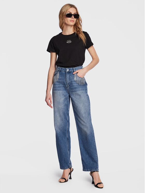 PINKO Pinko T-Shirt 100355 A0KO Černá Regular Fit