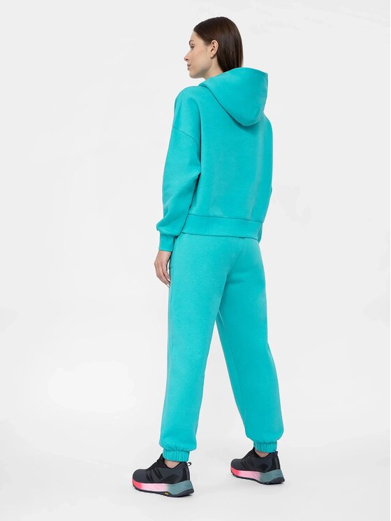 4F 4F Pantaloni da tuta 4FAW22TTROF261-35S Turchese Regular Fit