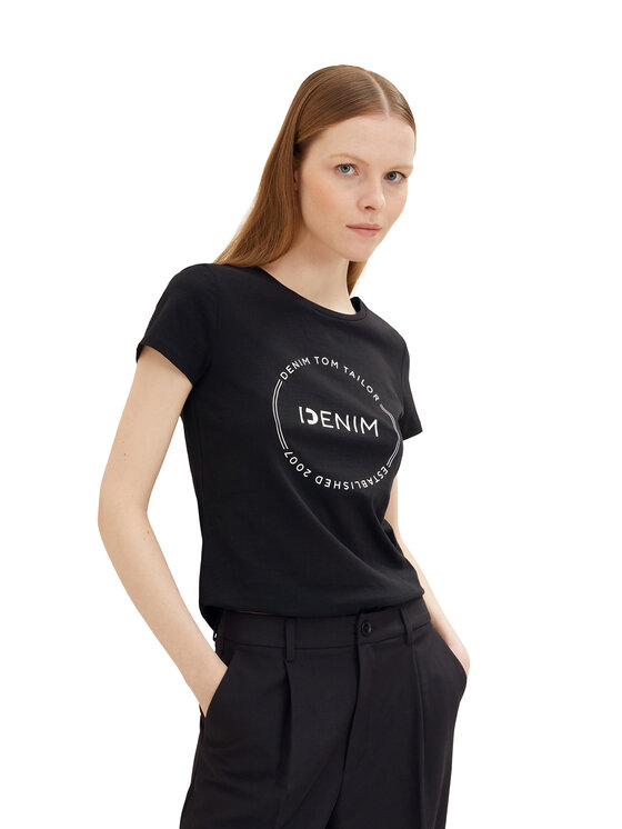 Tom Tailor Denim Tom Tailor Denim T-Shirt 1035361 Czarny