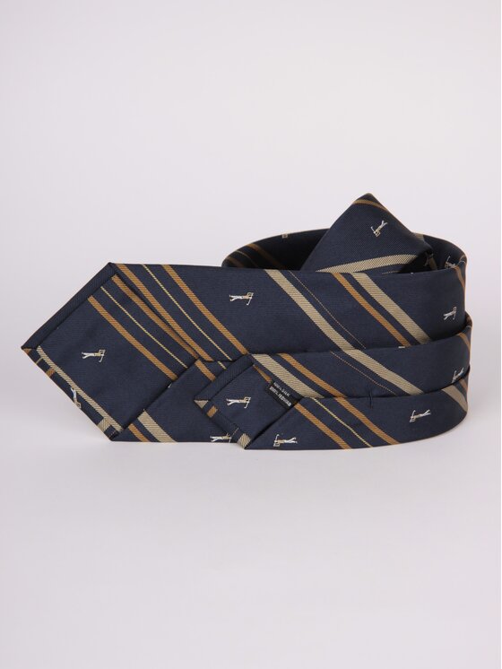 ELSNER ELSNER Krawat JEDWAB ŻAKARD A0888 Granatowy