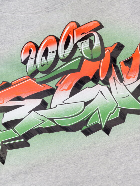 2005 2005 Mikina Graffiti Sivá Oversize