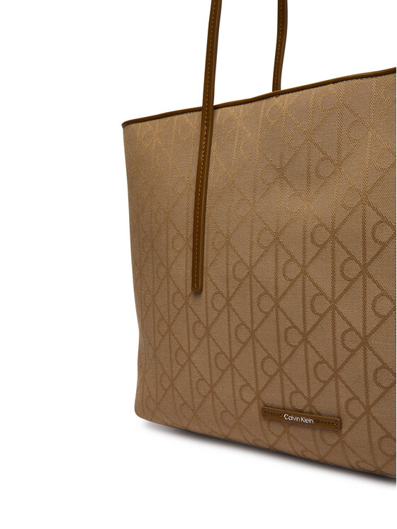 Calvin Klein Calvin Klein Borsetta Emblem Aop Jacquard LV04F3750G Cachi
