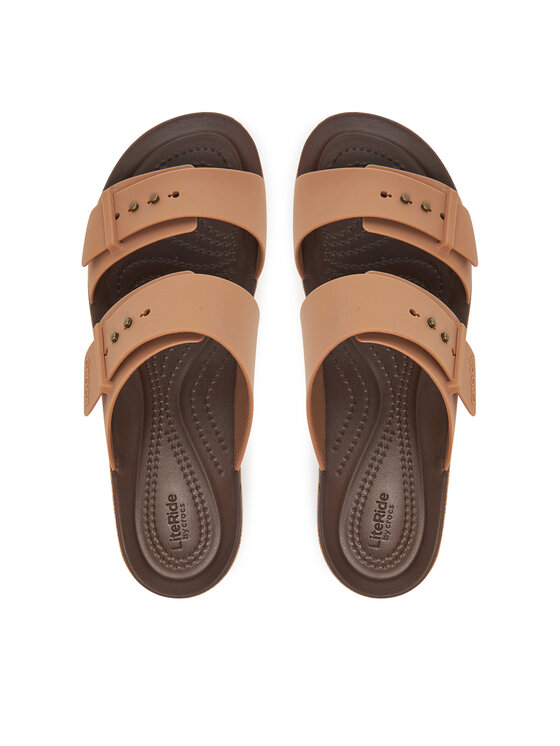 Crocs Crocs Klapki Brooklyn Cork Buckle 211252 Beżowy
