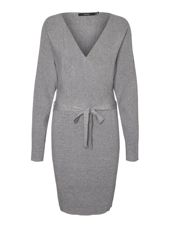 Vero Moda Vero Moda Pletena obleka 10269251 Siva Regular Fit