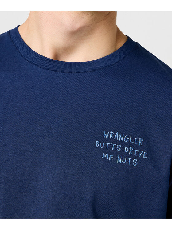 Wrangler Wrangler T-Shirt 112371488 Granatowy Regular Fit