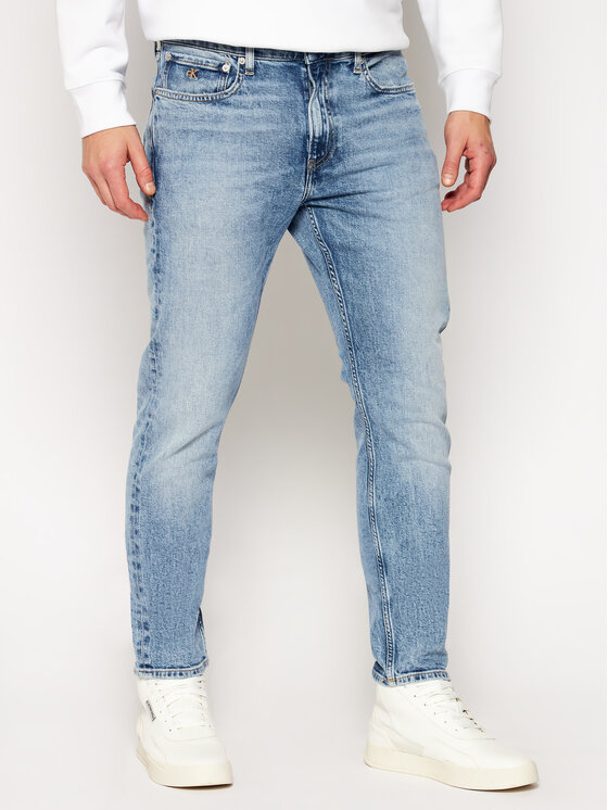 Calvin Klein Jeans Prigludę (Slim Fit) džinsai J30J315998 Mėlyna Taper Fit  • Modivo.lt