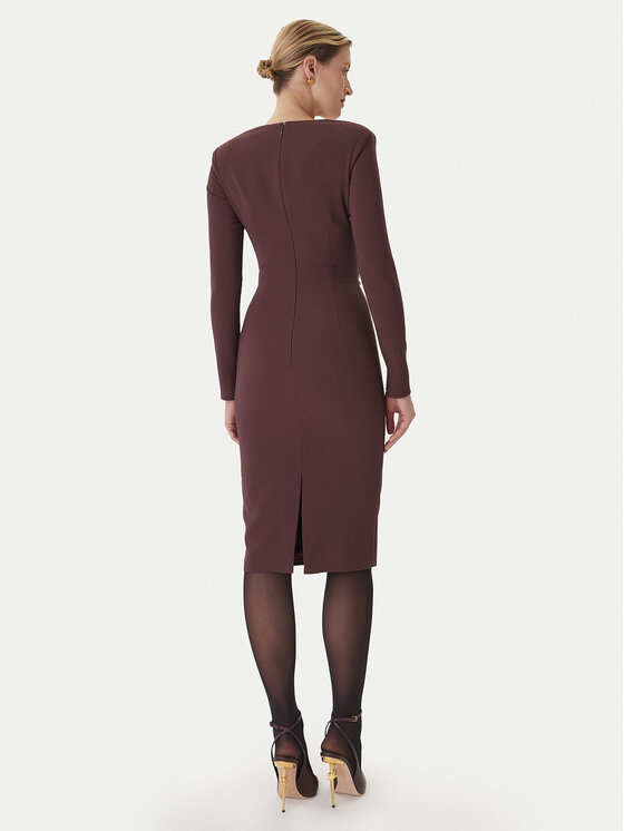Elisabetta Franchi Elisabetta Franchi Sukienka koktajlowa AB-805-57E2-V460 Bordowy Slim Fit